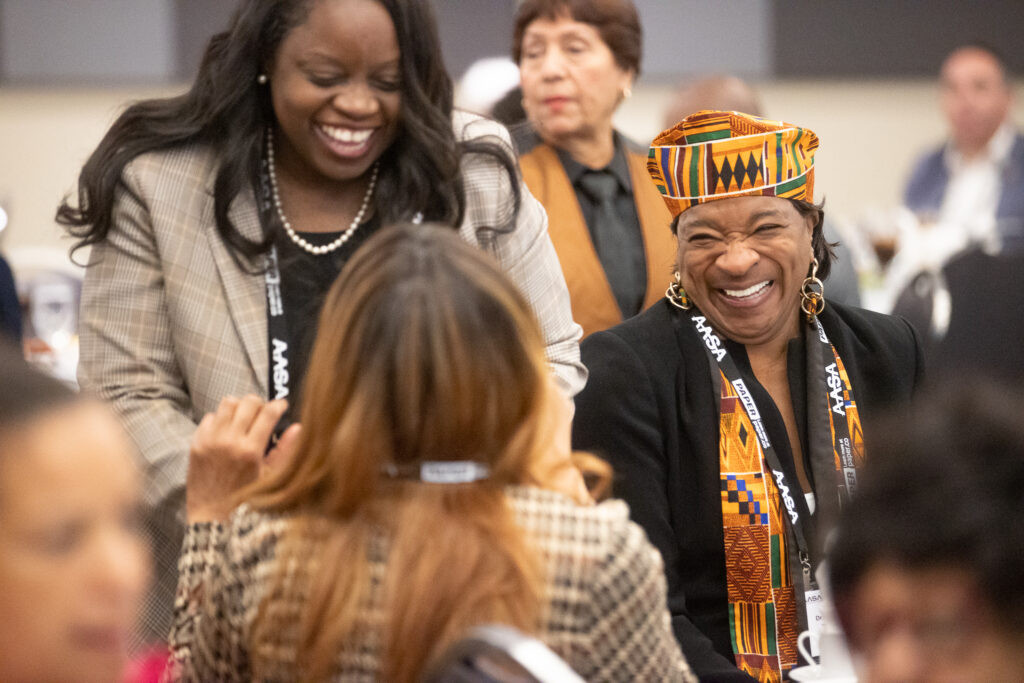 lots of women smiling